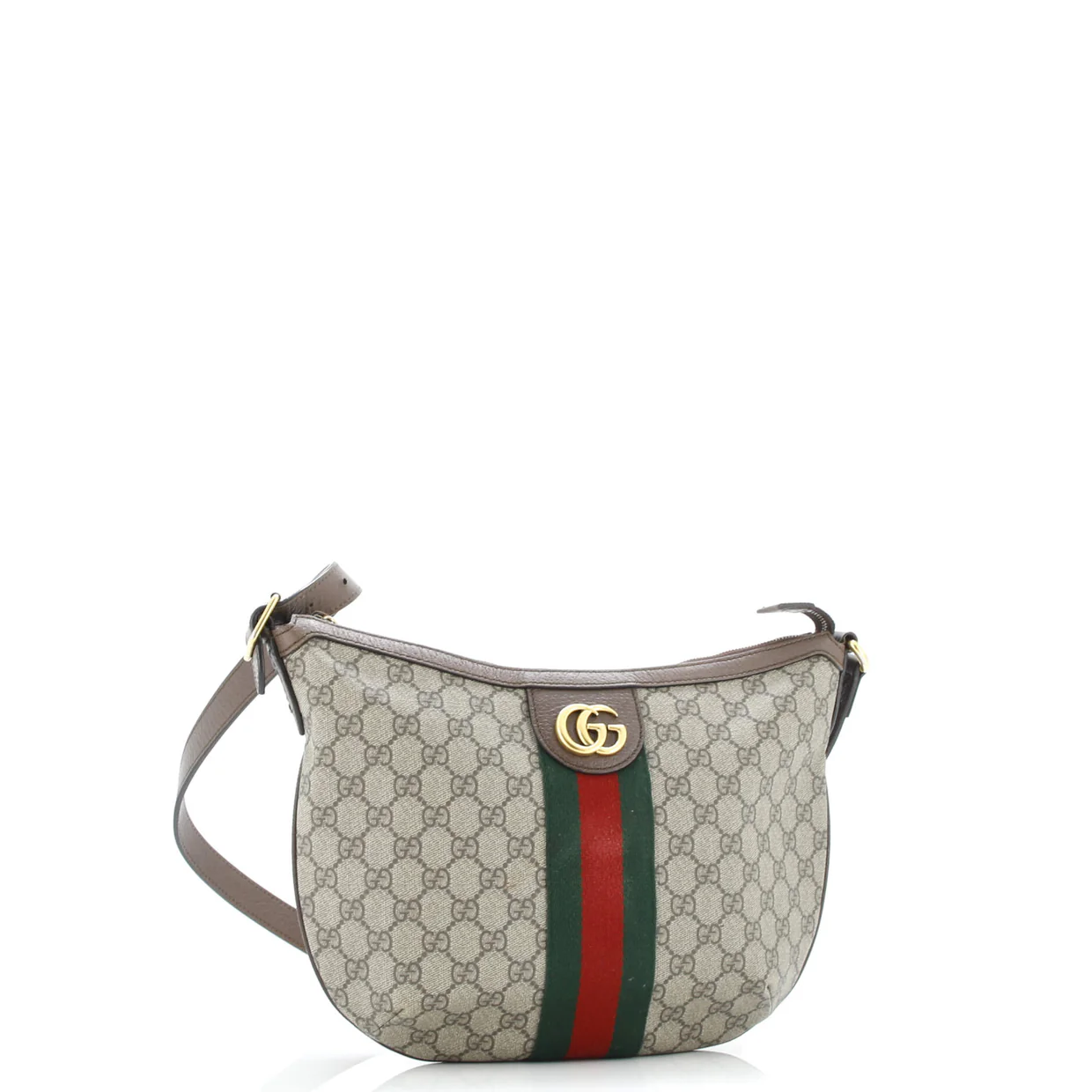 Ophidia Half Moon Hobo GG Coated Canvas Small - Deep Luxury