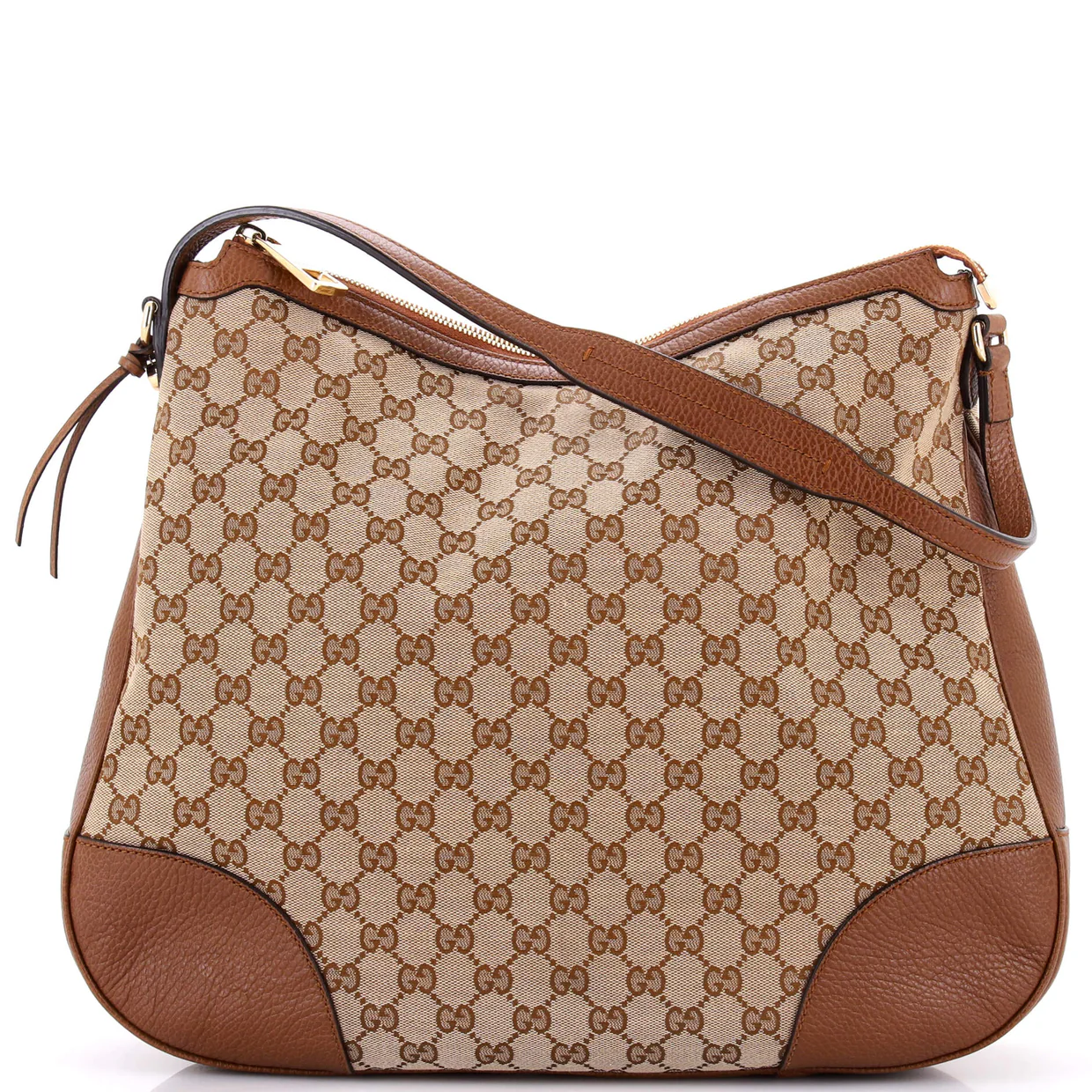 Bree Hobo GG Canvas with Leather Large - Deep Luxury