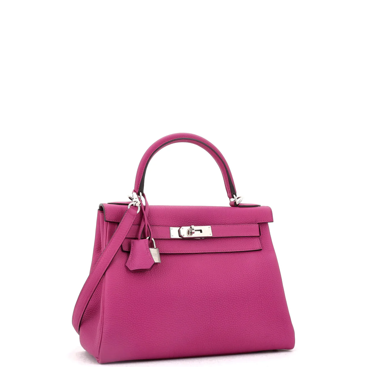 Kelly Handbag Rose Pourpre Togo with Palladium Hardware 28 - Deep Luxury