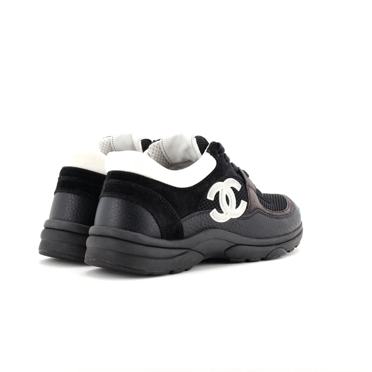 Women's CC Low-Top Sneakers Leather and Mesh - Deep Luxury