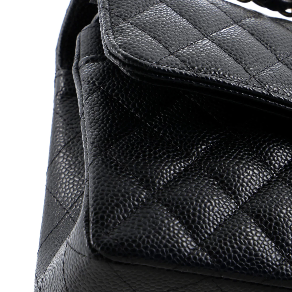 Classic Double Flap Bag Quilted Caviar Small - Deep Luxury