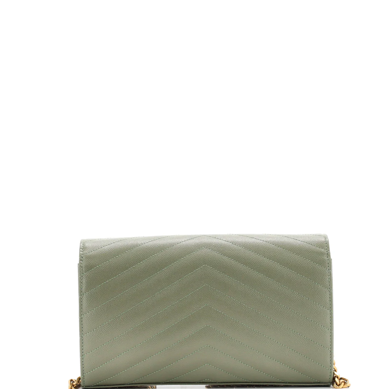 Classic Monogram Wallet on Chain Matelasse Chevron Leather Medium - Deep Luxury