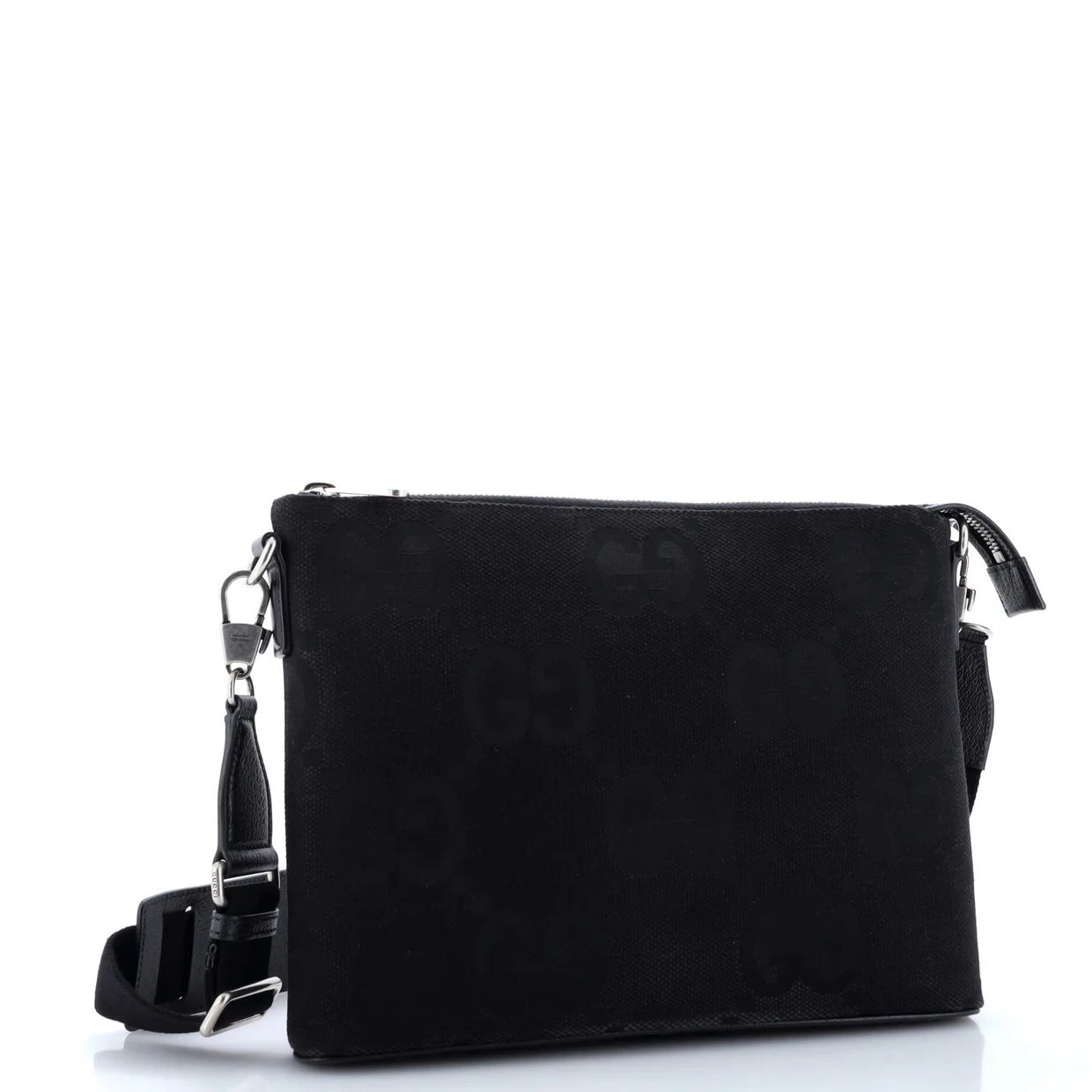 Zip Messenger Bag Jumbo GG Canvas - Deep Luxury