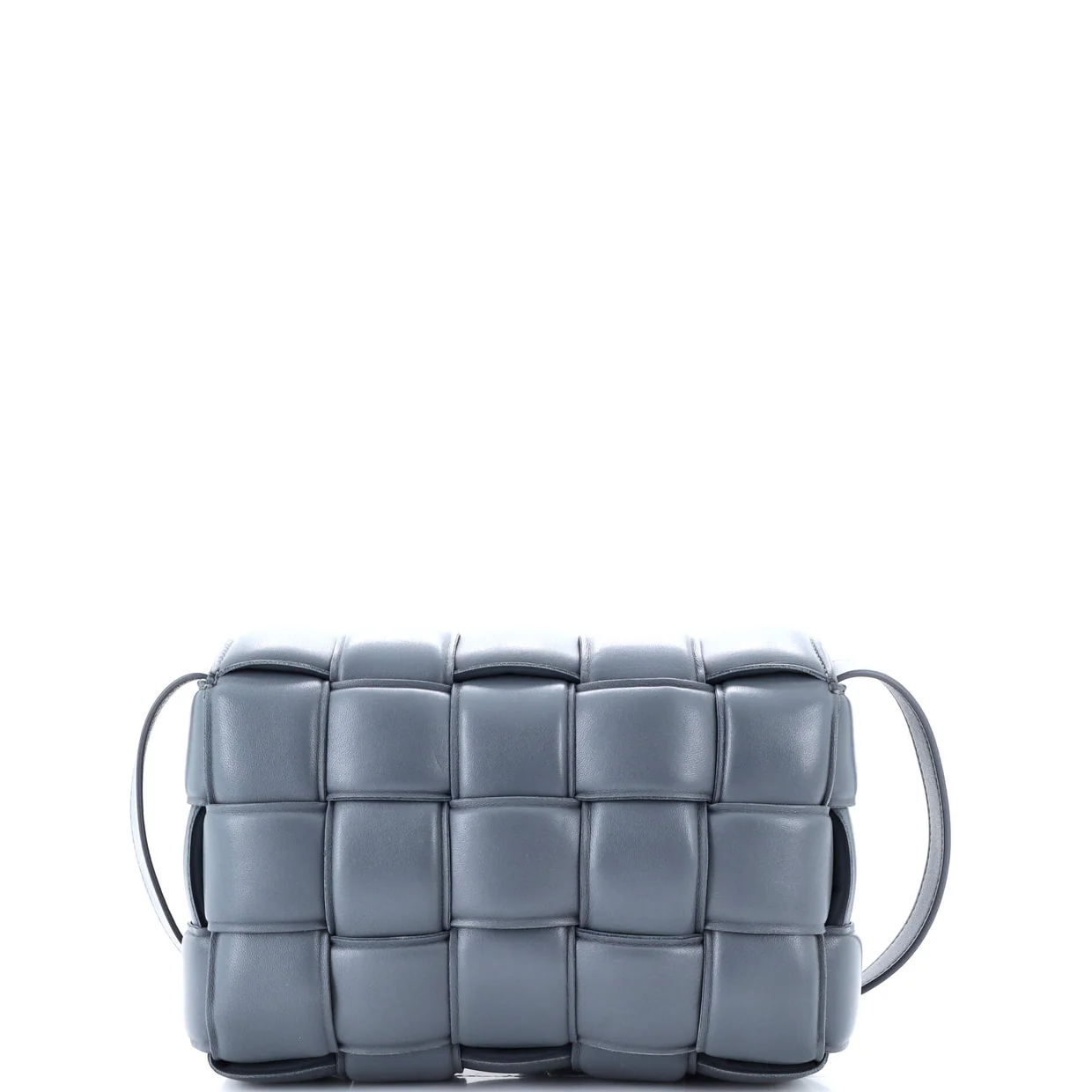Cassette Crossbody Bag Padded Maxi Intrecciato Leather Small - Deep Luxury