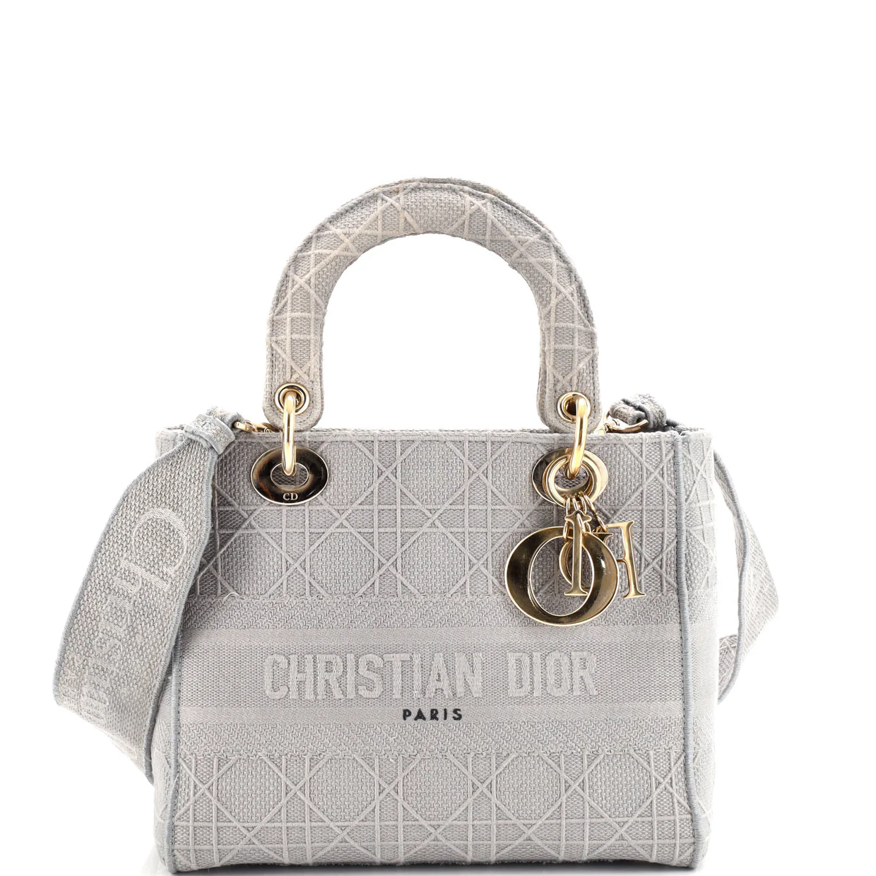 Lady D-Lite Bag Cannage Embroidered Canvas Medium - Deep Luxury