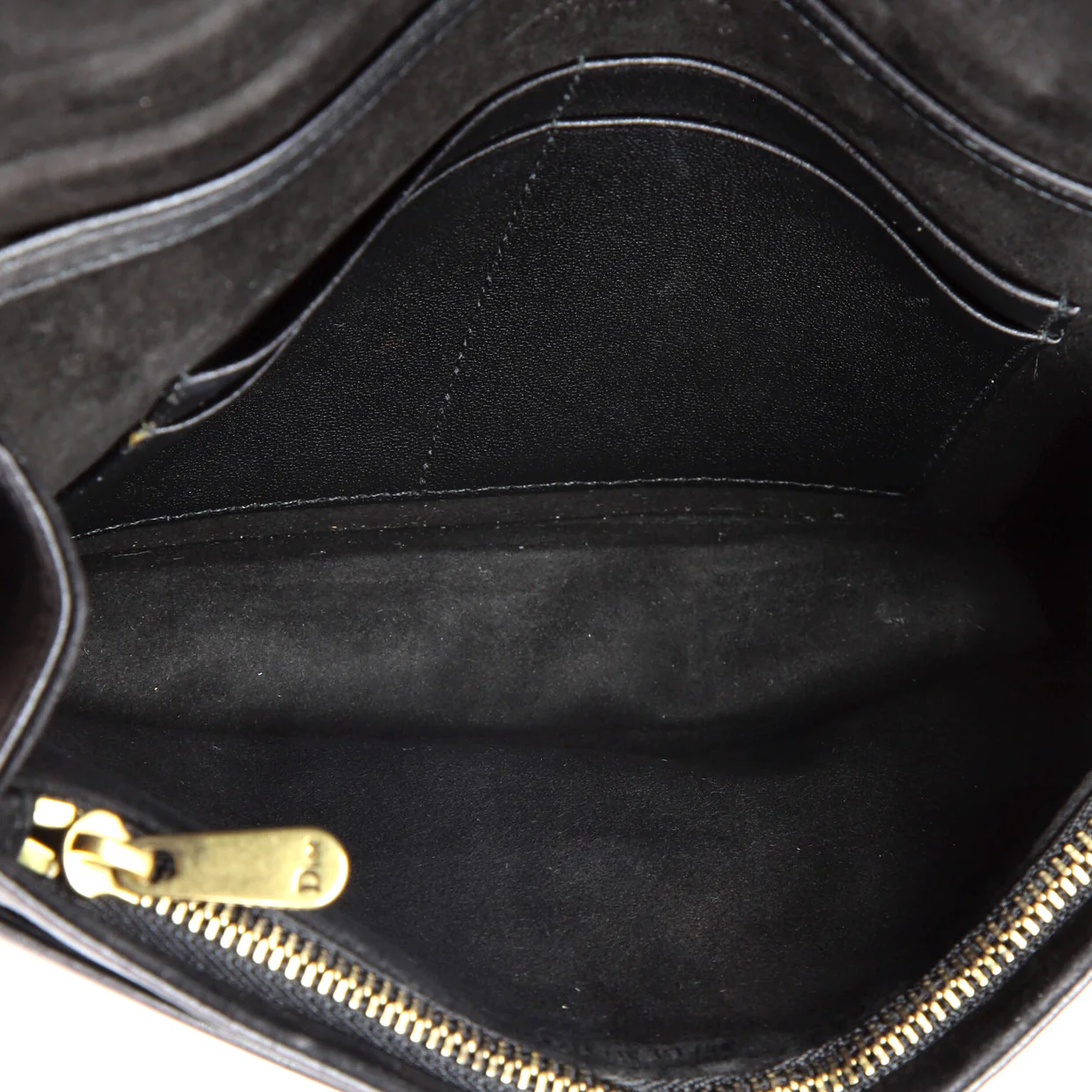 Diorama Wallet on Chain Studded Leather - Deep Luxury