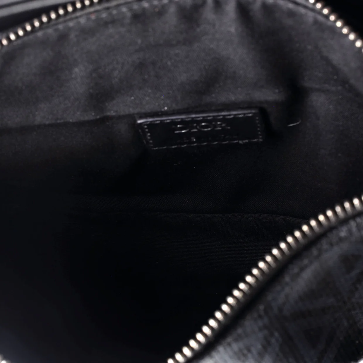 Saddle Crossbody Bag CD Diamond Coated Canvas and Leather - Deep Luxury