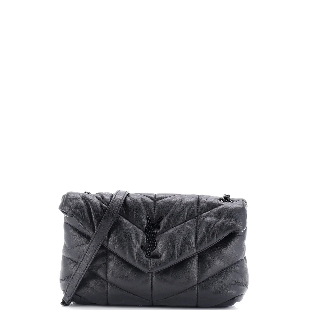 Loulou Puffer Shoulder Bag Quilted Leather Mini - Deep Luxury