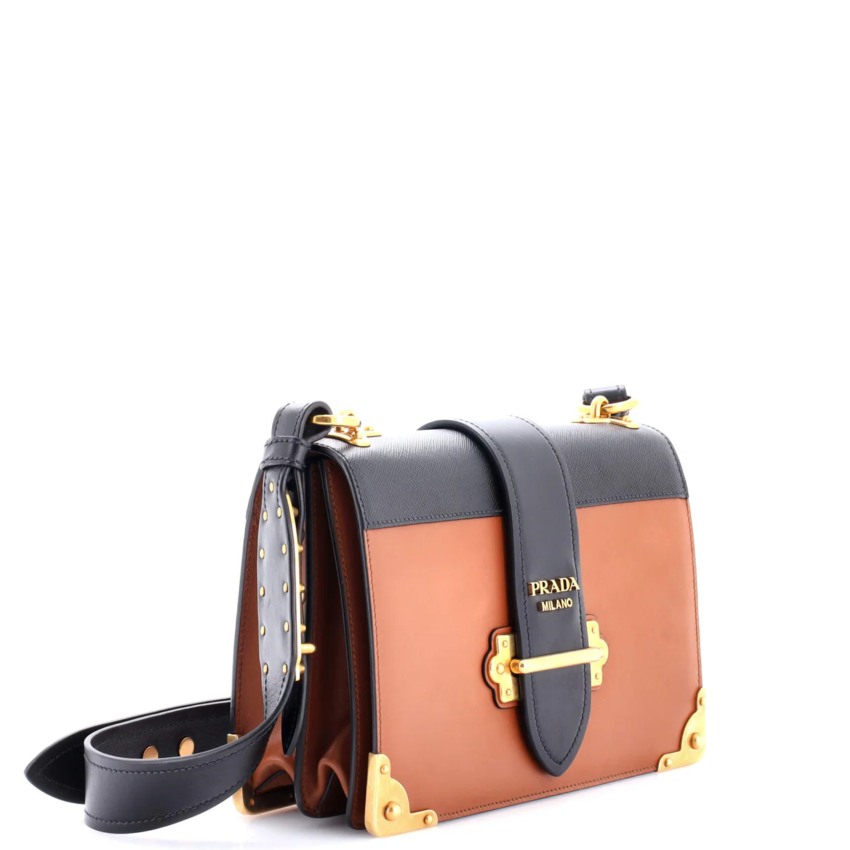 Cahier Crossbody Bag City Calf and Saffiano Large - Deep Luxury