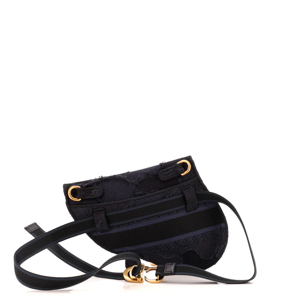 Saddle Belt Bag Camouflage Embroidered Canvas - Deep Luxury