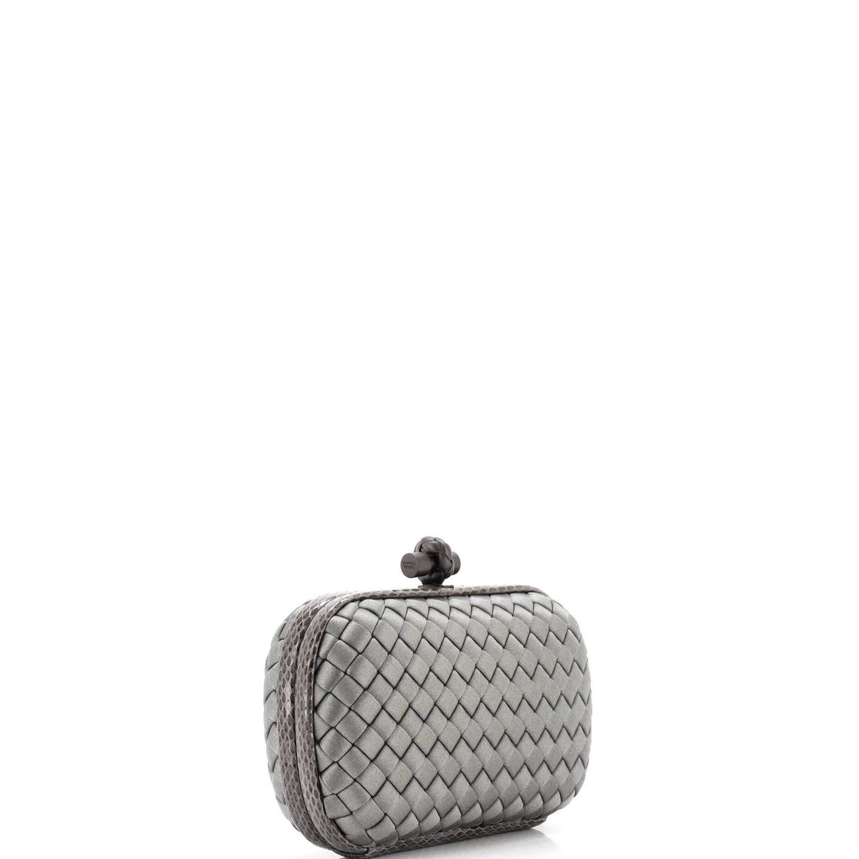 Box Knot Clutch Intrecciato Satin Small - Deep Luxury