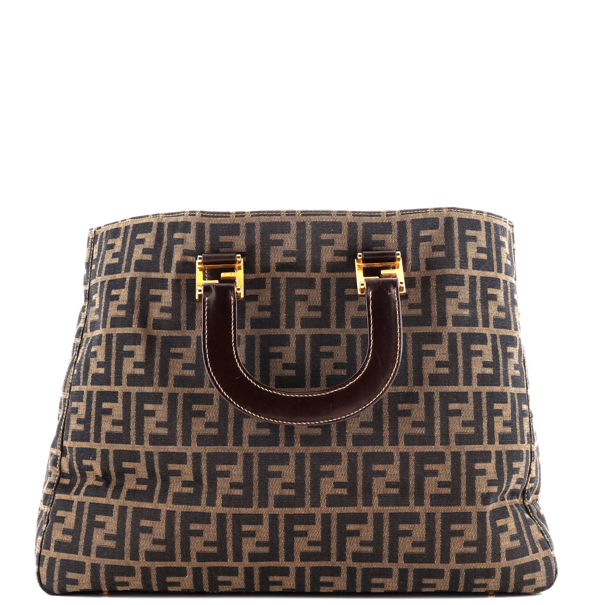 Vintage FF Handle Tote Zucca Canvas Large - Deep Luxury