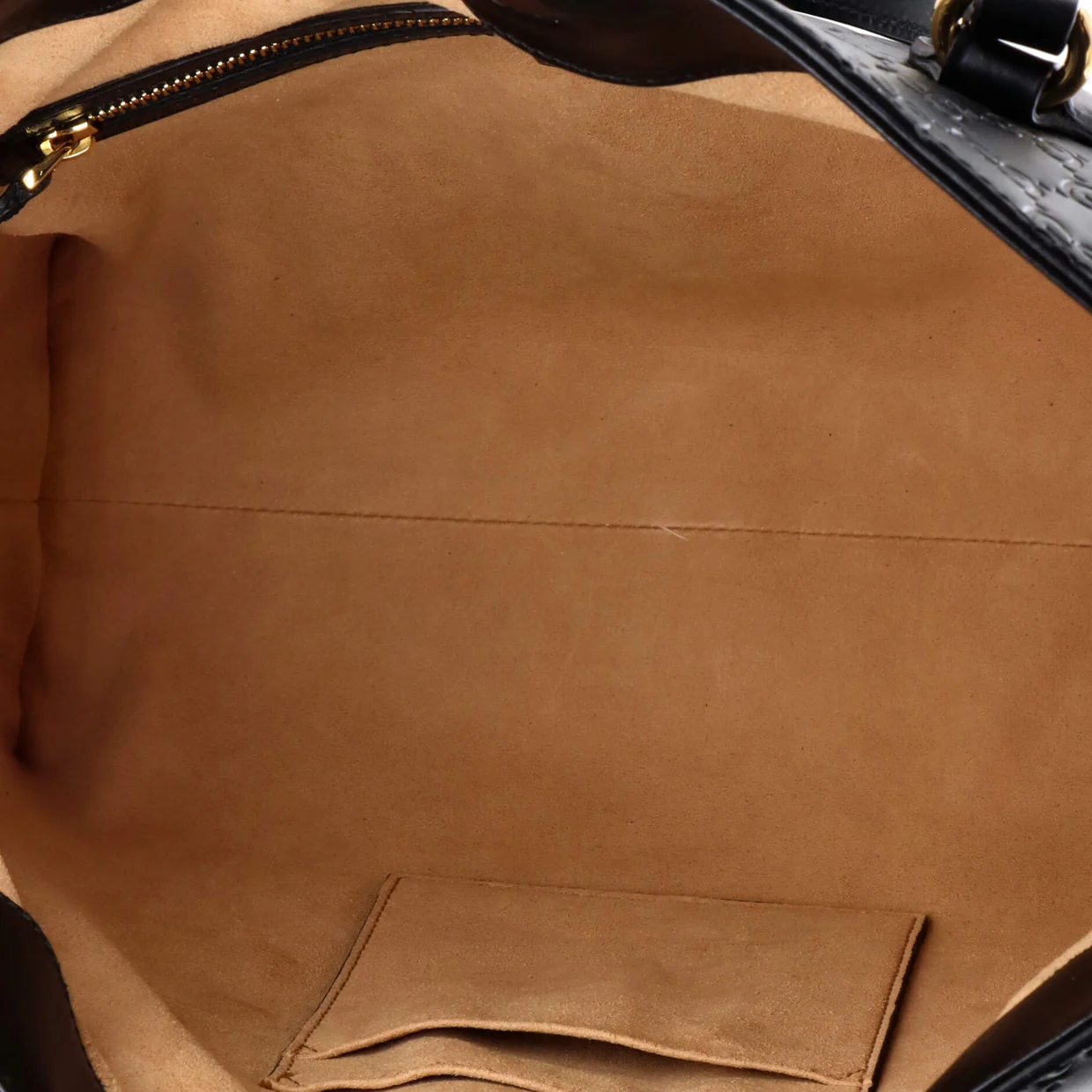 Signature Fold Over Tote Guccissima Leather Medium - Deep Luxury
