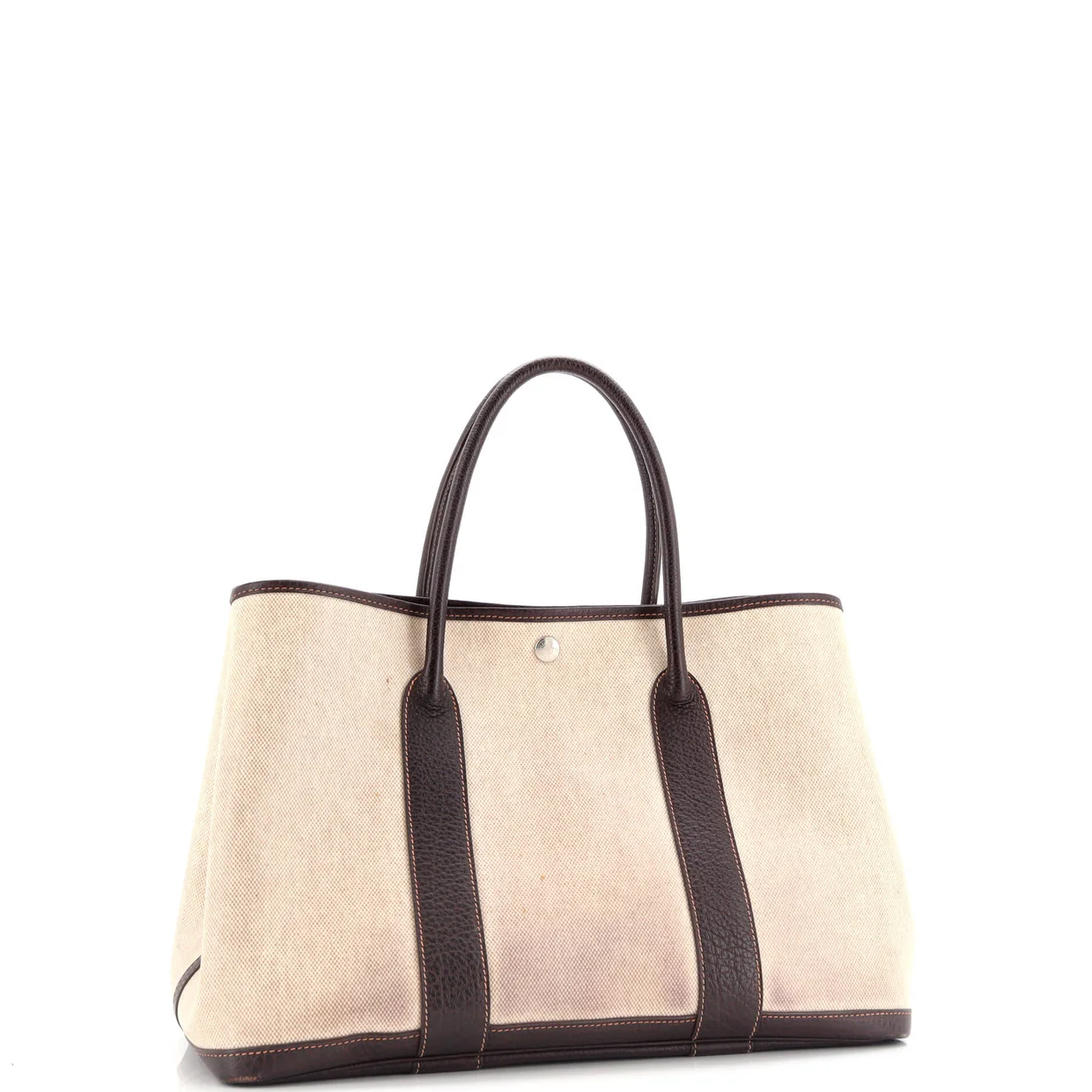 Garden Party Tote Toile and Leather 36 - Deep Luxury