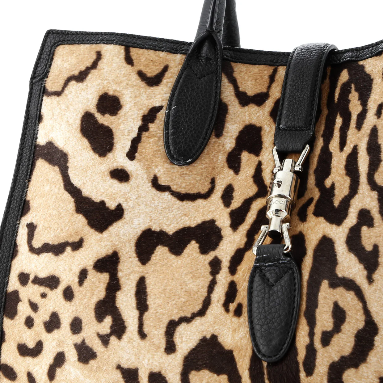 Jackie Soft Tote Printed Calf Hair Large - Deep Luxury