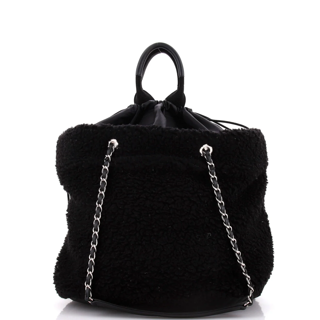 Coco Neige Shopping Tote Shearling with Quilted Nylon and Calfskin Large - Deep Luxury