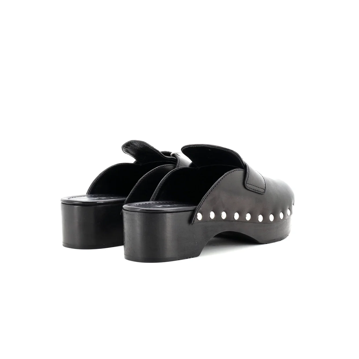 Women's Logo Mule Clogs Leather - Deep Luxury