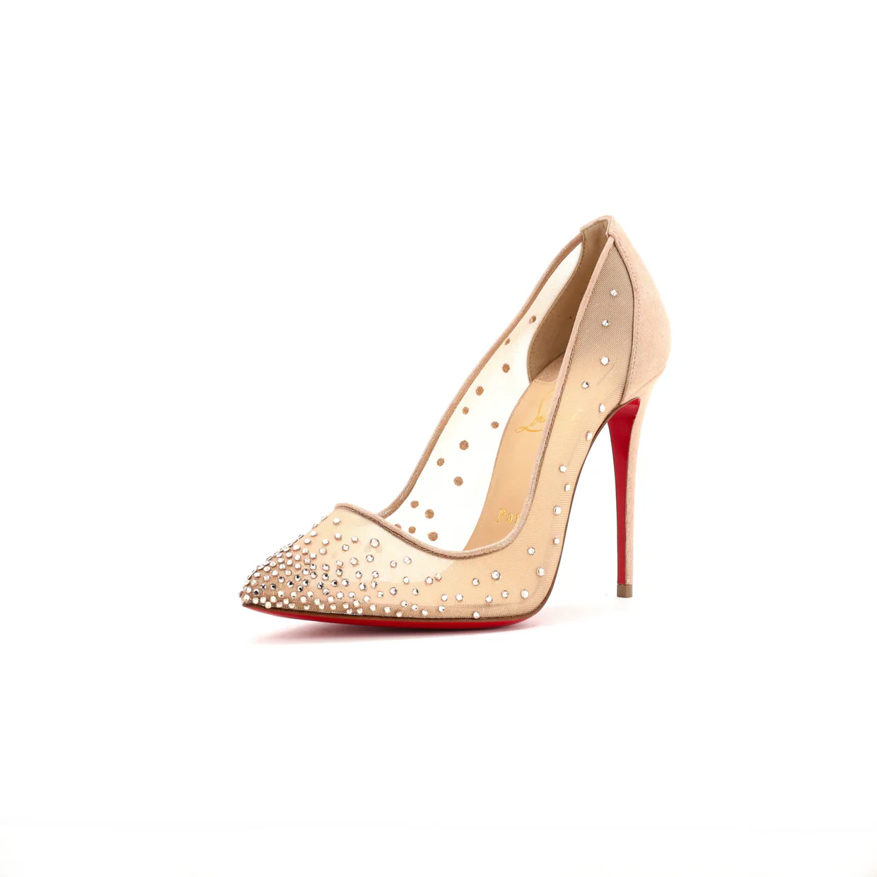 Women's Follies Strass Pumps Crystal Embellished Mesh 100 - Deep Luxury