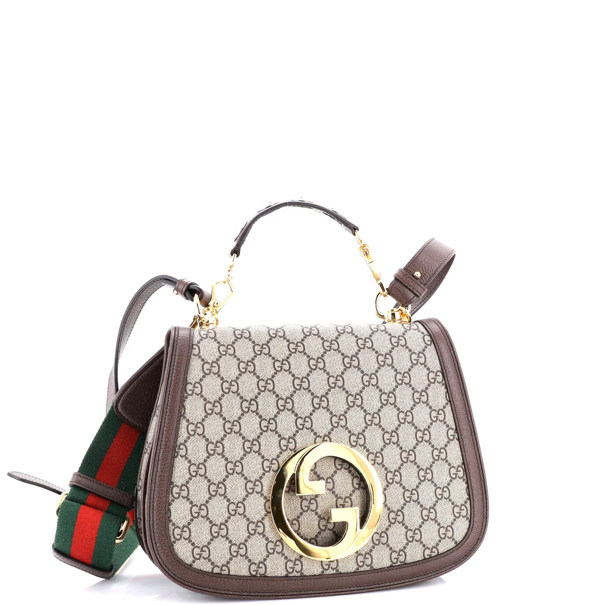 Blondie NM Top Handle Bag GG Coated Canvas Medium - Deep Luxury