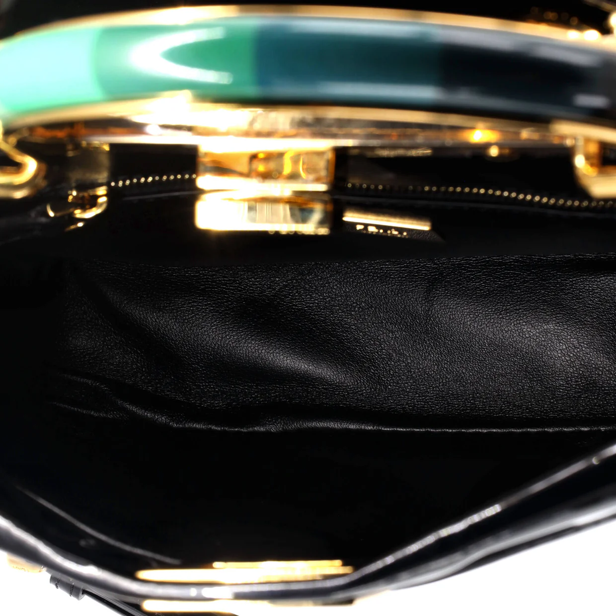 Resin Handle Peekaboo Bag Patent Mini - Deep Luxury