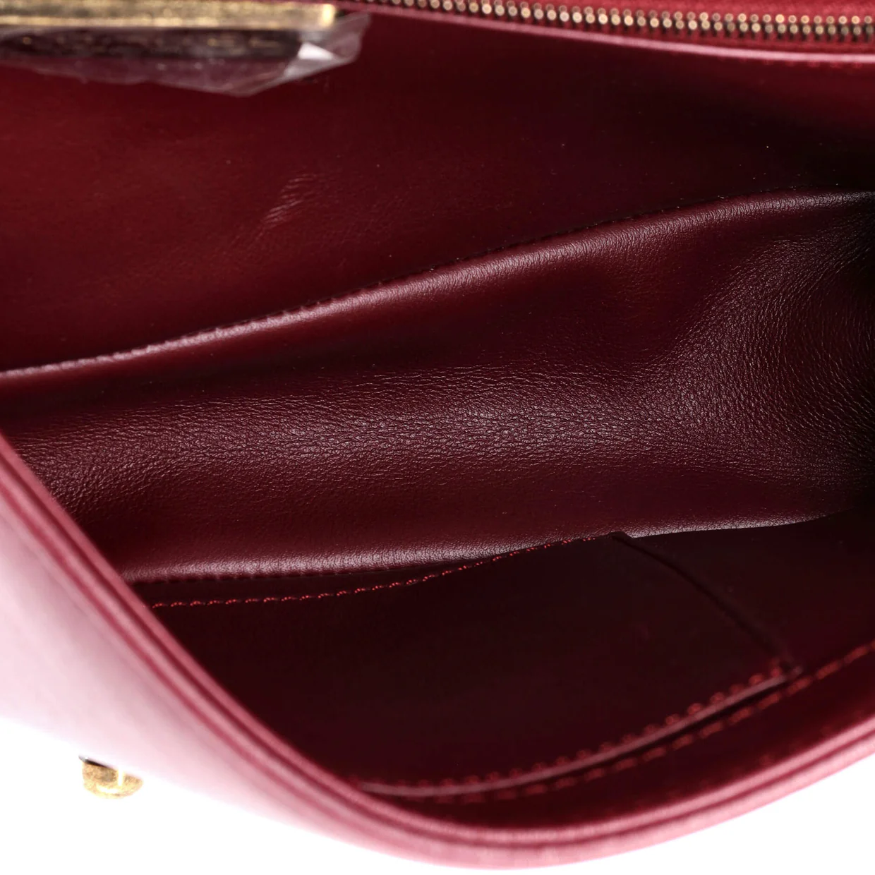 Chain Handle Boy Flap Bag Python New Medium - Deep Luxury