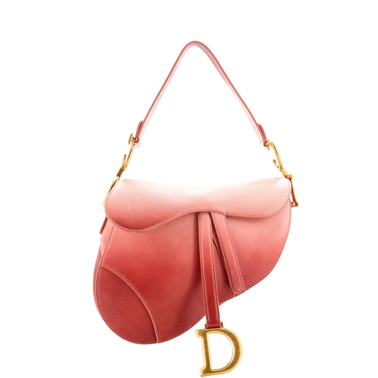 Saddle Handbag Gradient Leather Medium - Deep Luxury