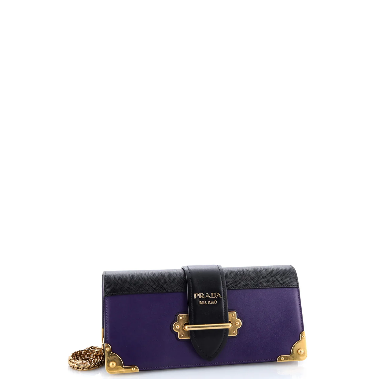 Cahier Chain Clutch City Calf and Saffiano - Deep Luxury