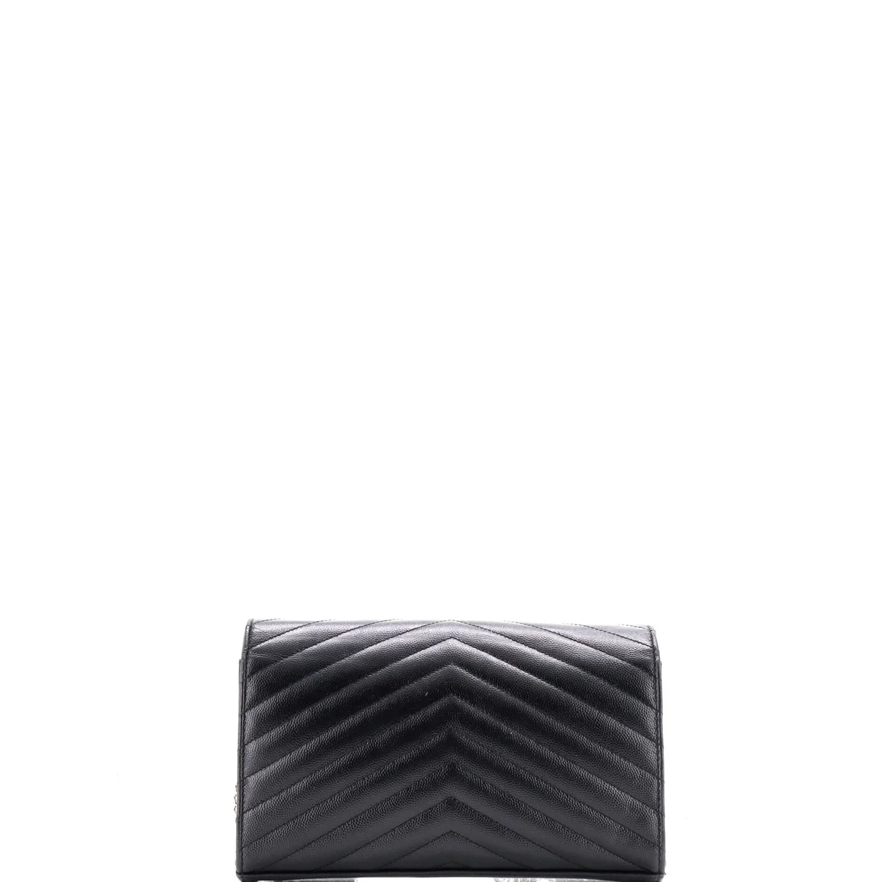 Classic Monogram Wallet on Chain Matelasse Chevron Leather Medium - Deep Luxury