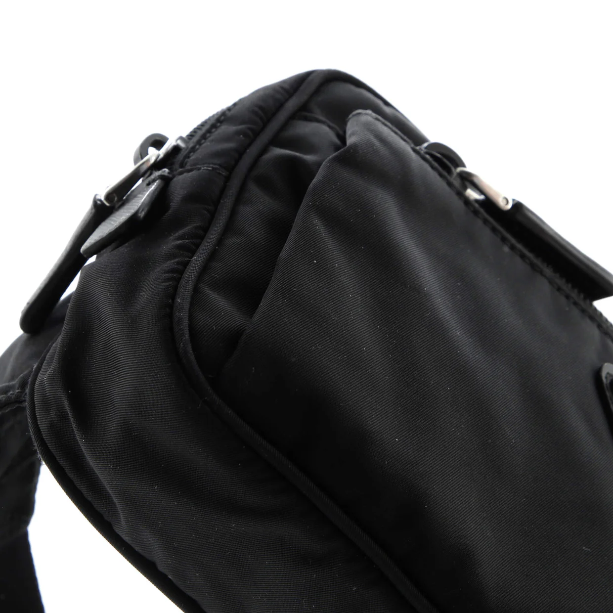 Front Pocket Belt Bag Re-Nylon with Saffiano Leather - Deep Luxury