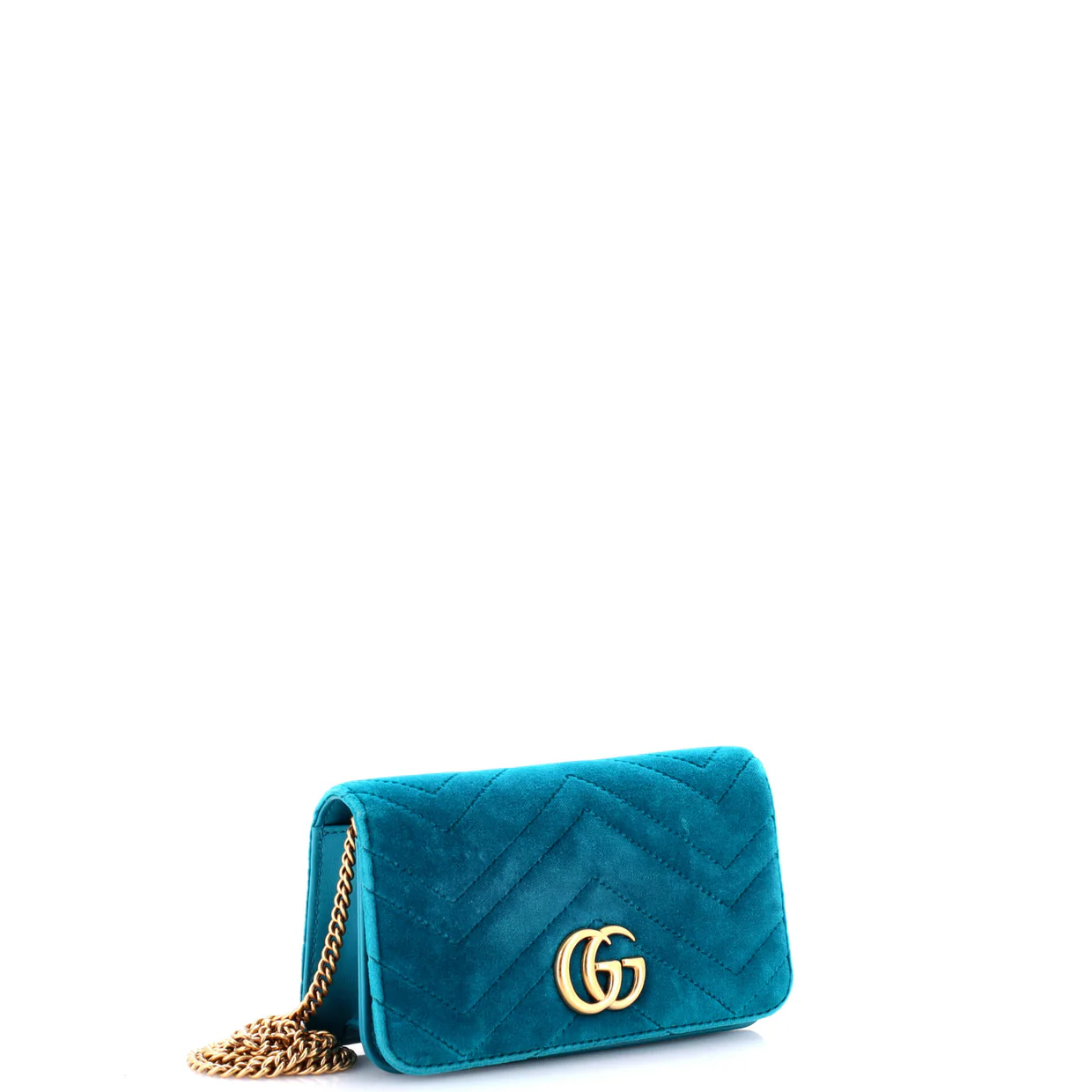GG Marmont Chain Flap Bag Matelasse Velvet Mini - Deep Luxury