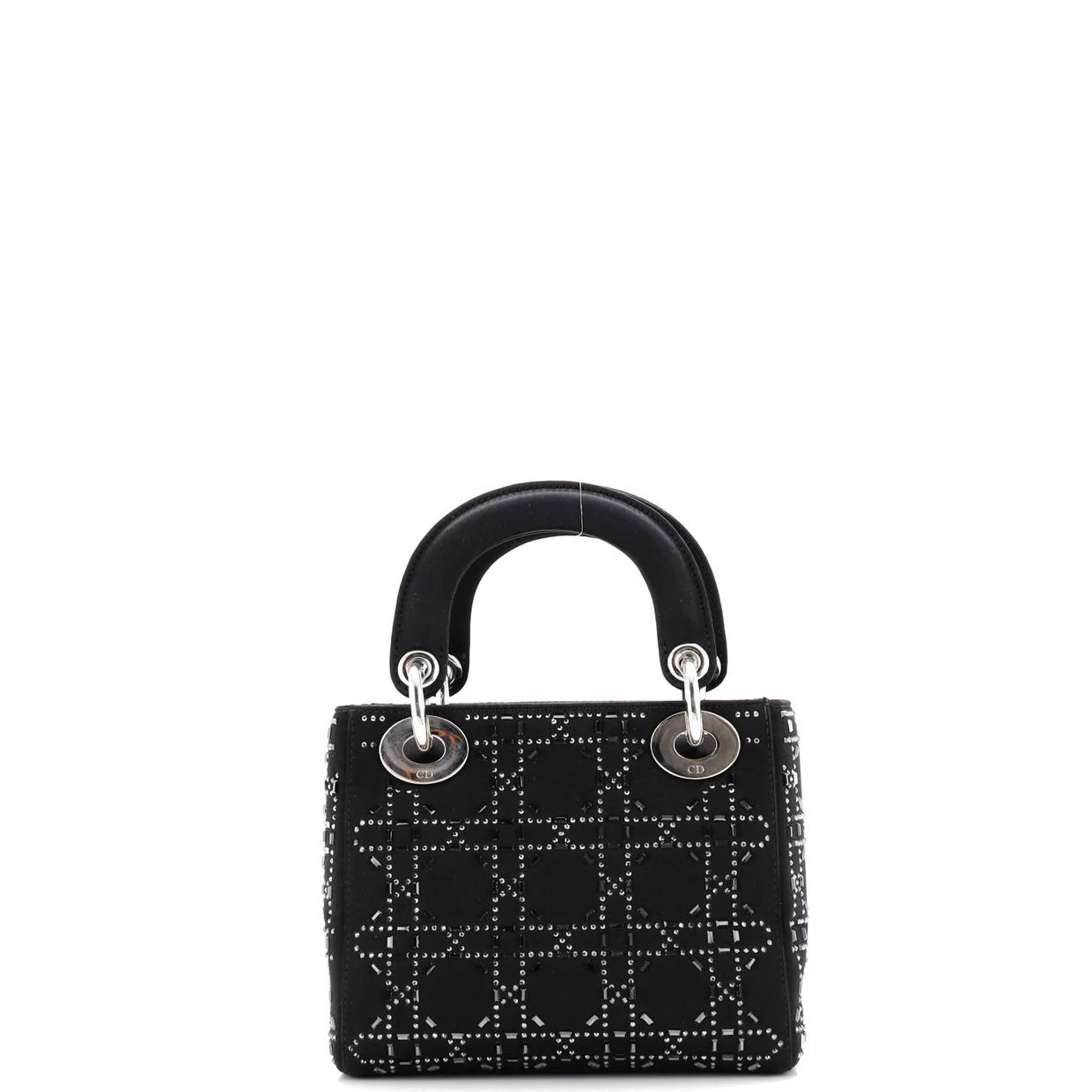 Lady Dior Bag Crystal Embellished Cannage Quilt Satin Mini - Deep Luxury