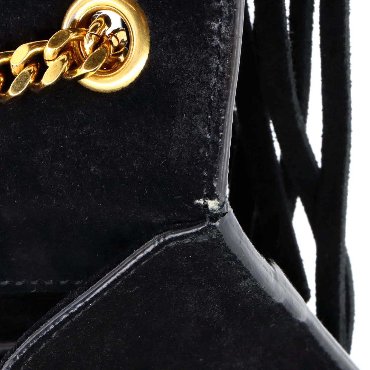 Classic Monogram Fringe Crossbody Bag Suede Small - Deep Luxury