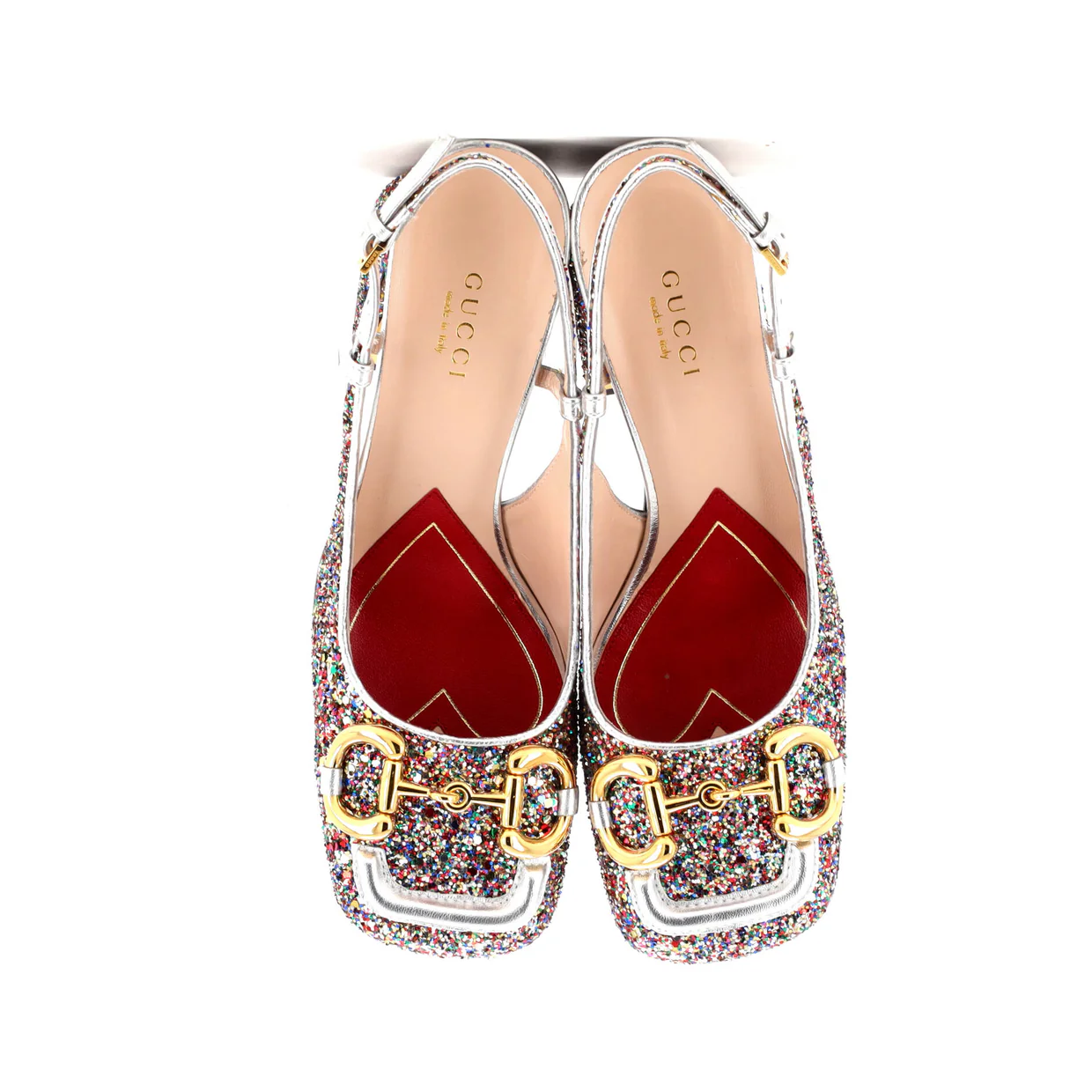 Women's Lovelight Horsebit Slingback Pumps Glitter - Deep Luxury