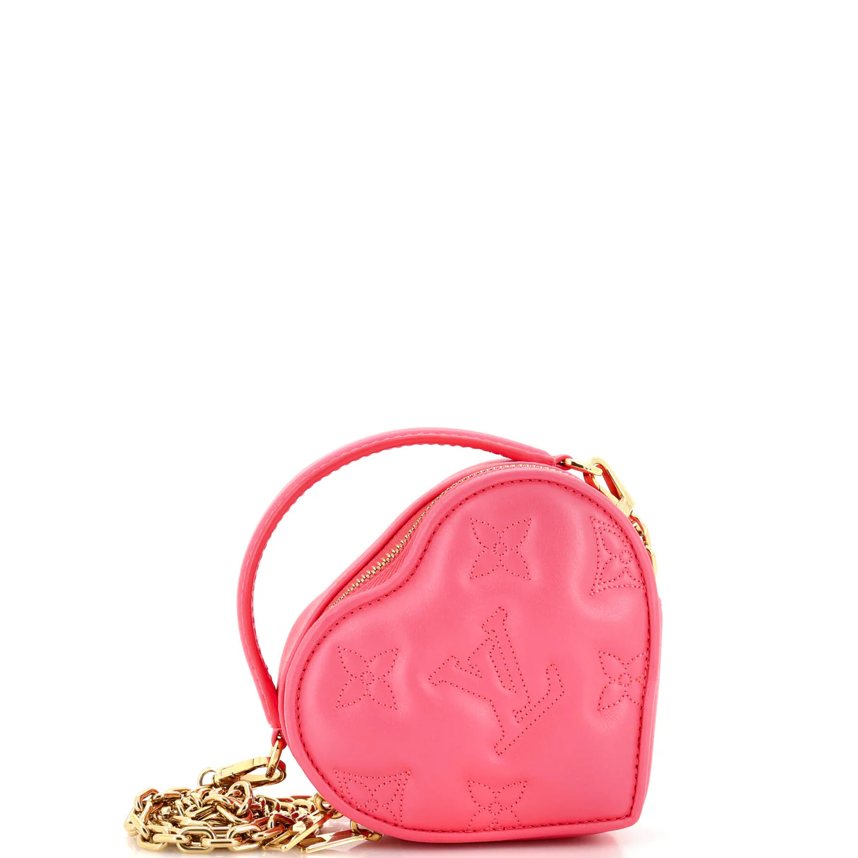 Pop My Heart Pouch Bag Bubblegram Leather - Deep Luxury