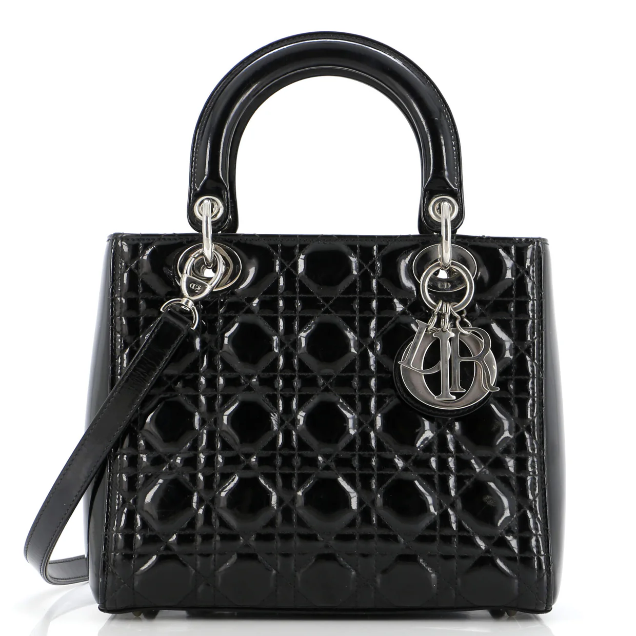 Lady Dior Bag Cannage Quilt Patent Medium - Deep Luxury