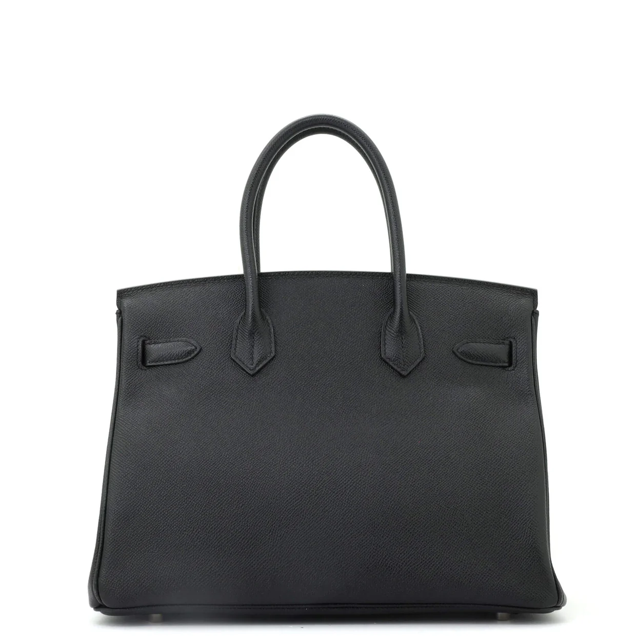 Birkin Handbag Noir Epsom with Palladium Hardware 30 - Deep Luxury