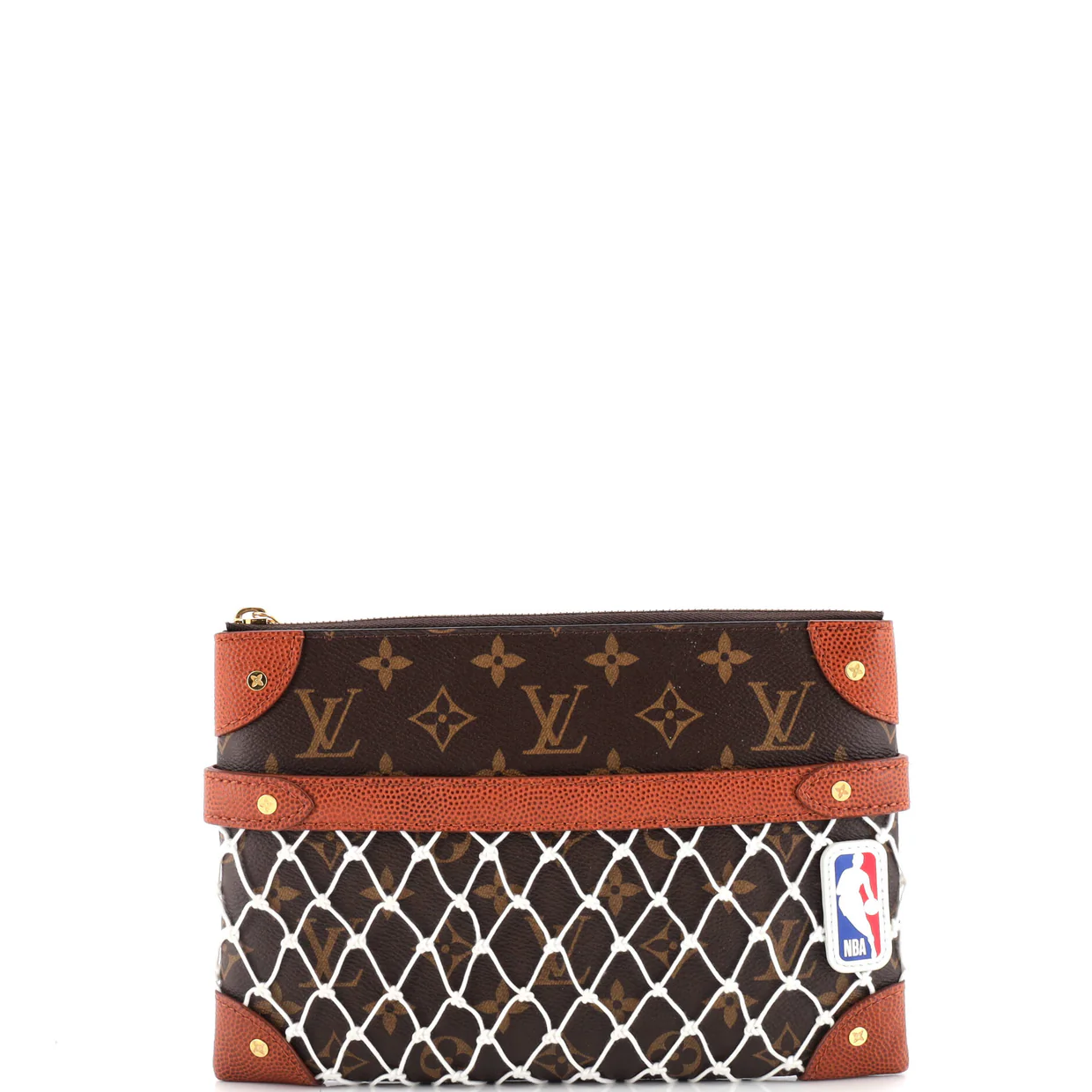 x NBA Net Flat Pouch Monogram Canvas - Deep Luxury