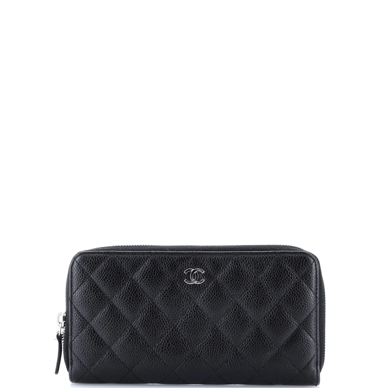Zip Around Wallet Quilted Caviar Long - Deep Luxury