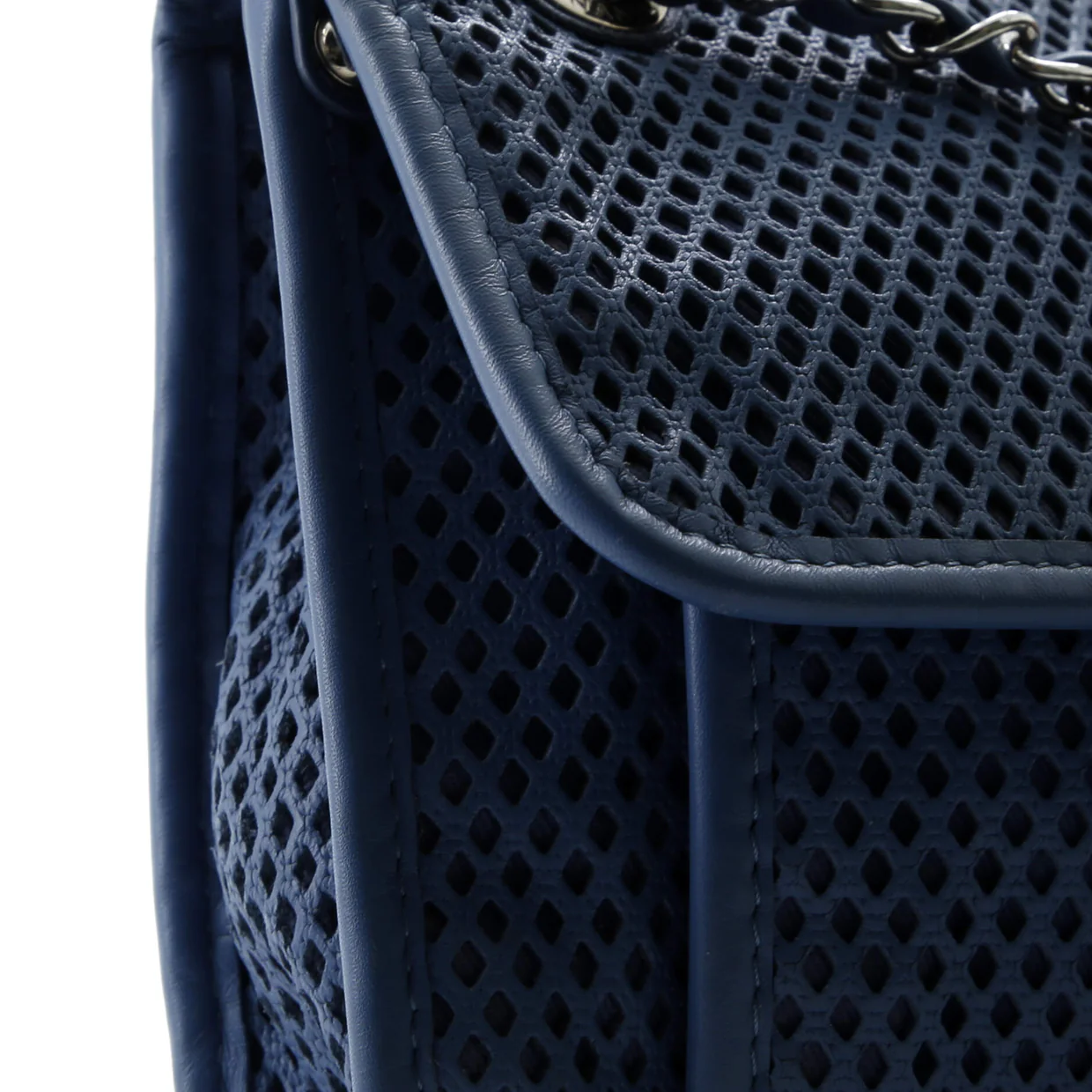 Up In The Air Flap Bag Perforated Leather Medium - Deep Luxury