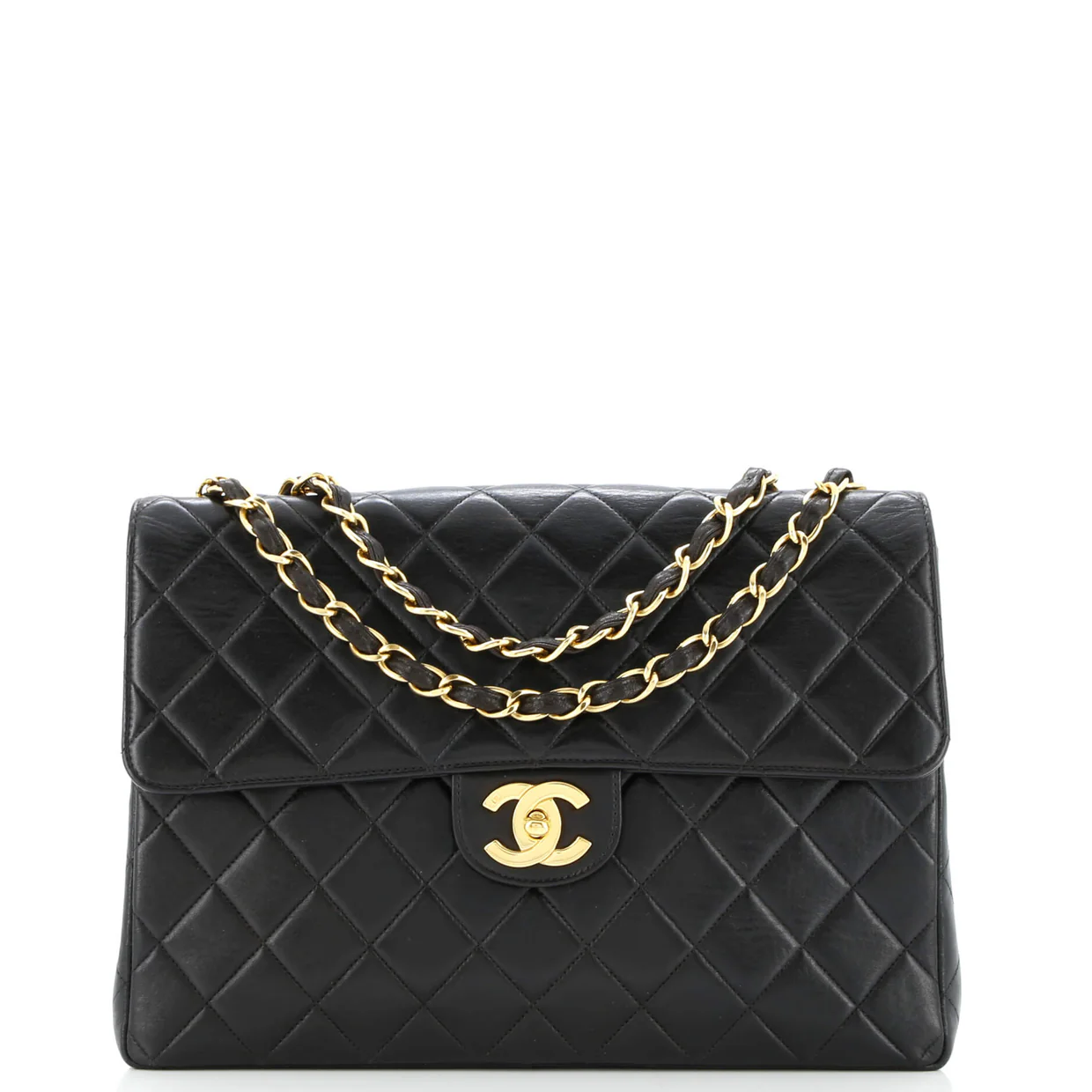Vintage Classic Single Flap Bag Quilted Lambskin Jumbo - Deep Luxury