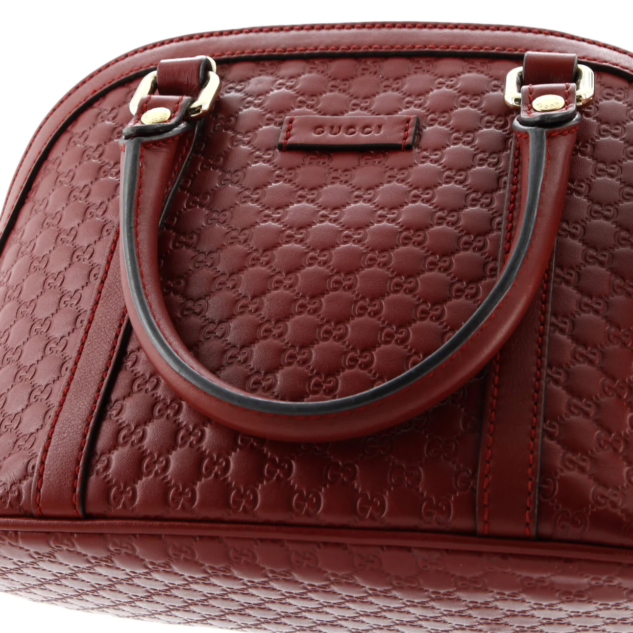Convertible Dome Satchel Microguccissima Leather Mini - Deep Luxury