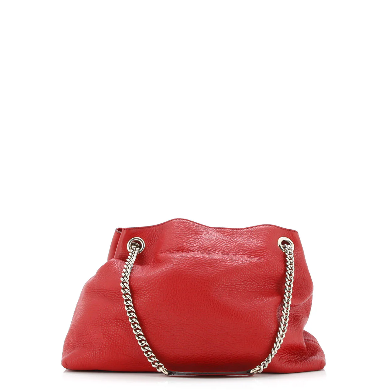 Soho Chain Strap Shoulder Bag Leather Medium - Deep Luxury