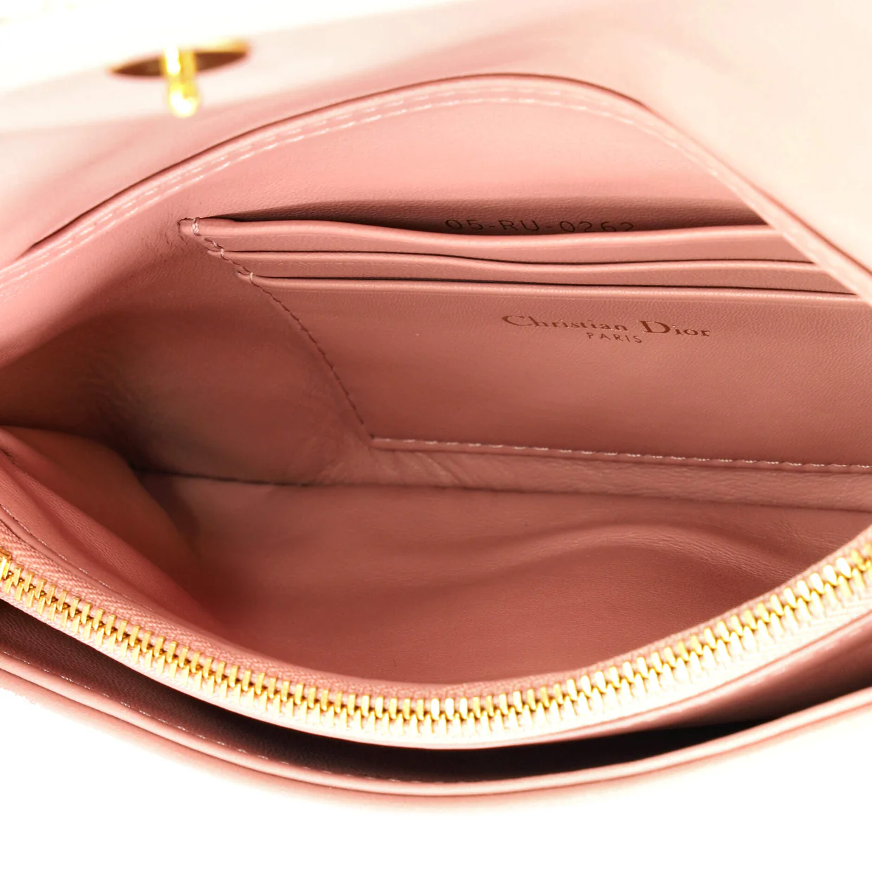 Caro Flap Pouch with Chain Macrocannage Quilt Calfskin Mini - Deep Luxury
