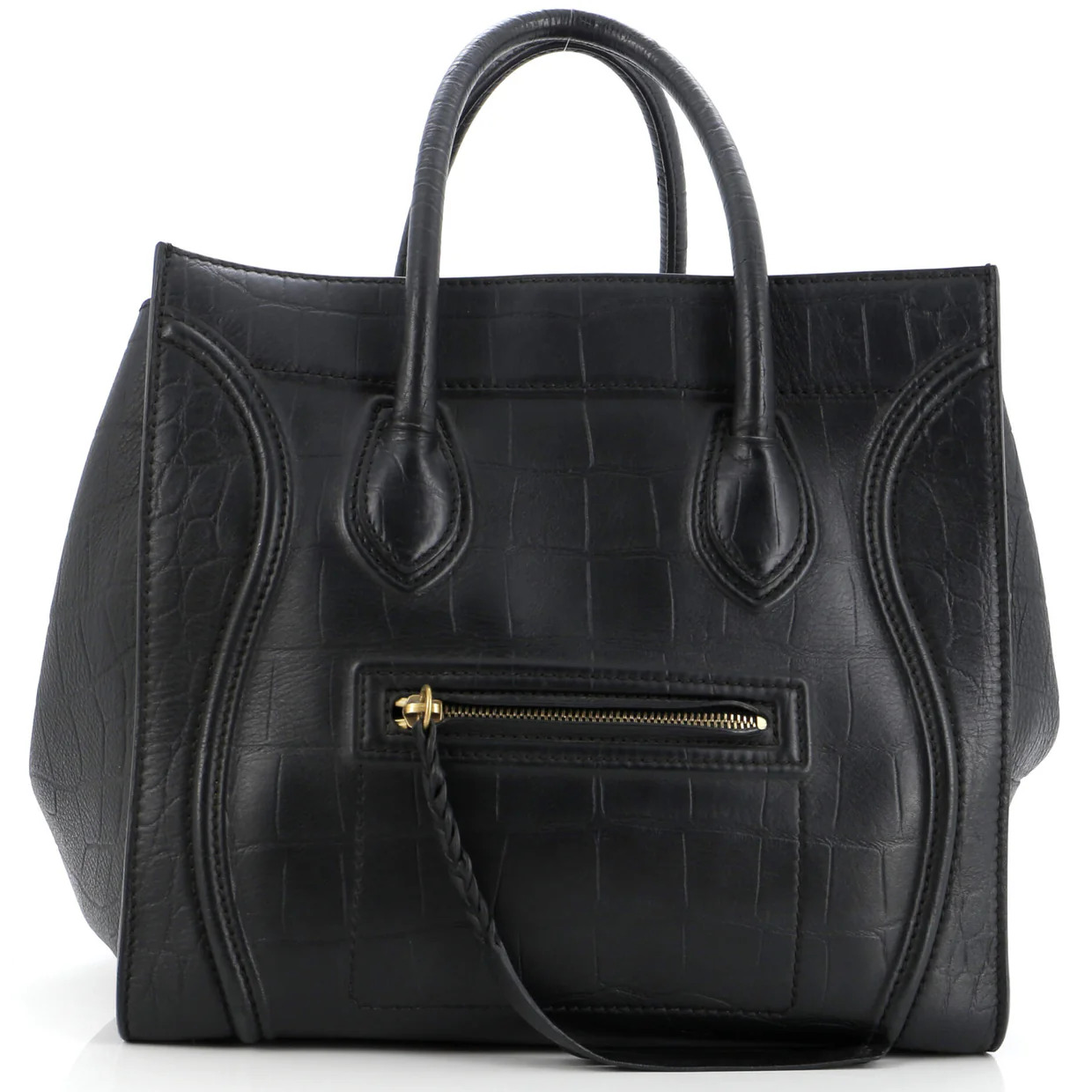 Phantom Bag Crocodile Embossed Leather Medium - Deep Luxury