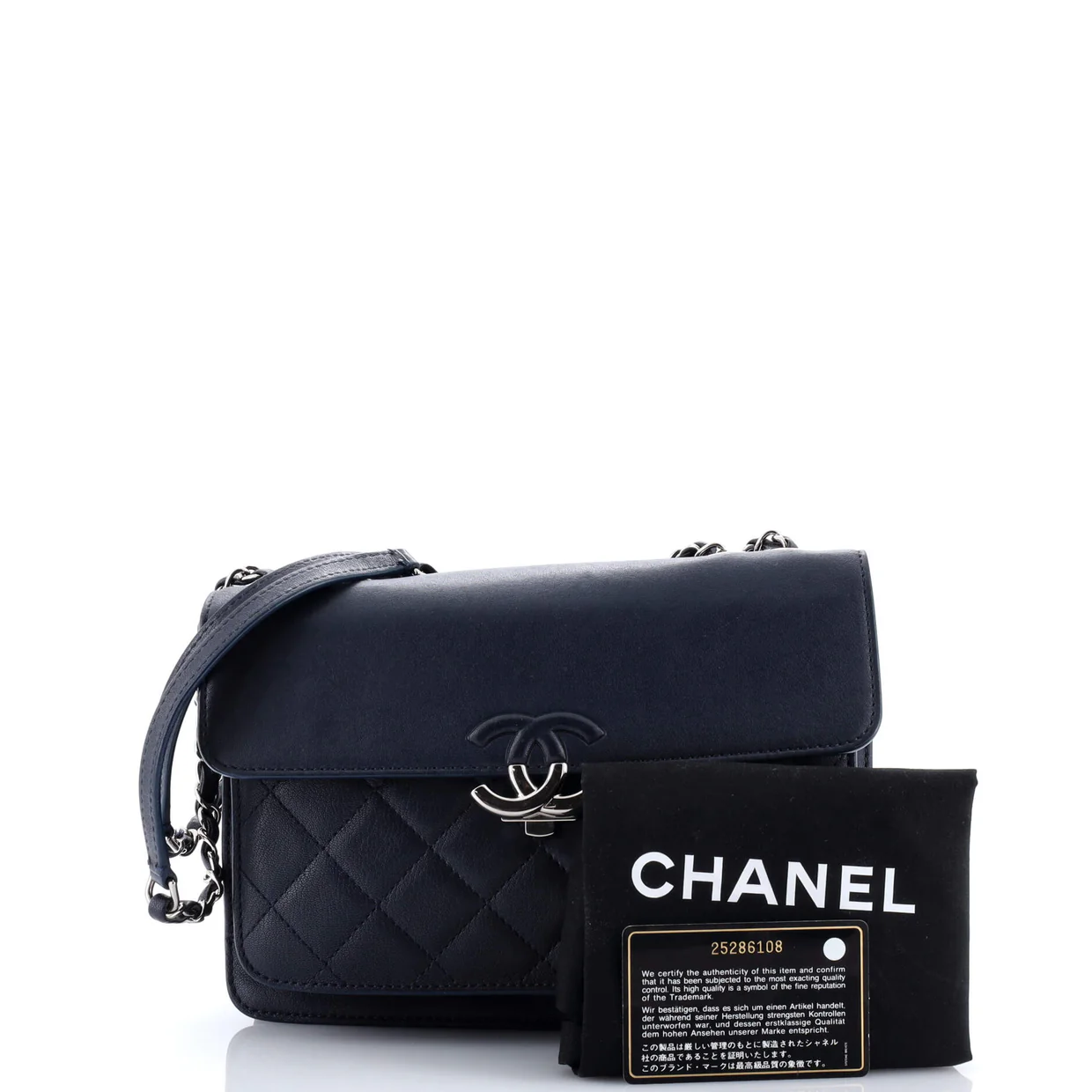 CC Box Flap Bag Quilted Calfskin Small - Deep Luxury