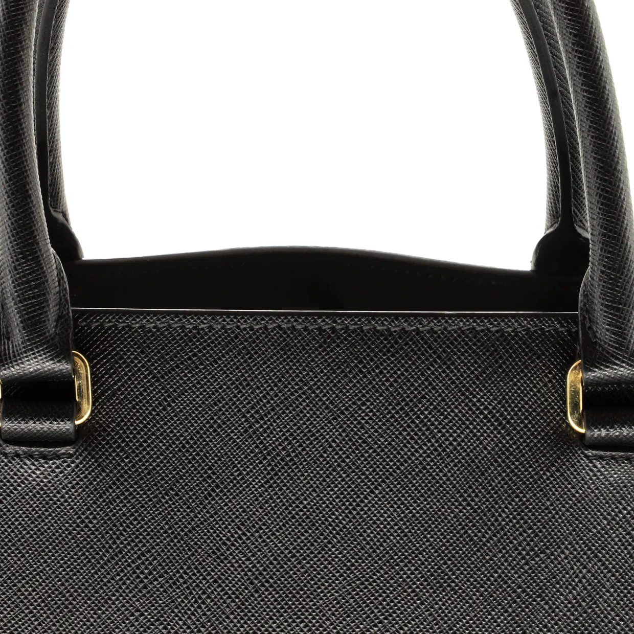 Lux Embossed Logo Tote Saffiano Leather Medium - Deep Luxury