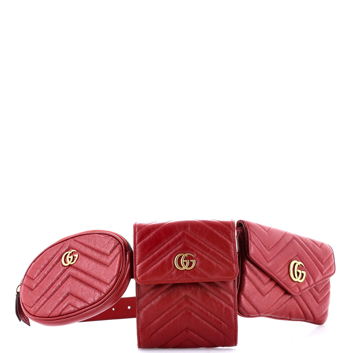 GG Marmont Multi Pocket Belt Bag Matelasse Leather - Deep Luxury
