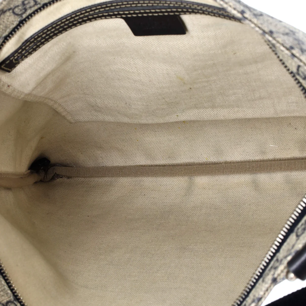 Zip Top Messenger Bag GG Coated Canvas Large - Deep Luxury