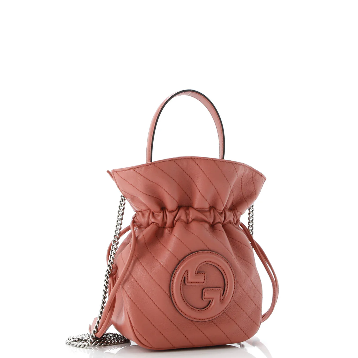 Blondie NM Bucket Bag Diagonal Quilted Leather Mini - Deep Luxury