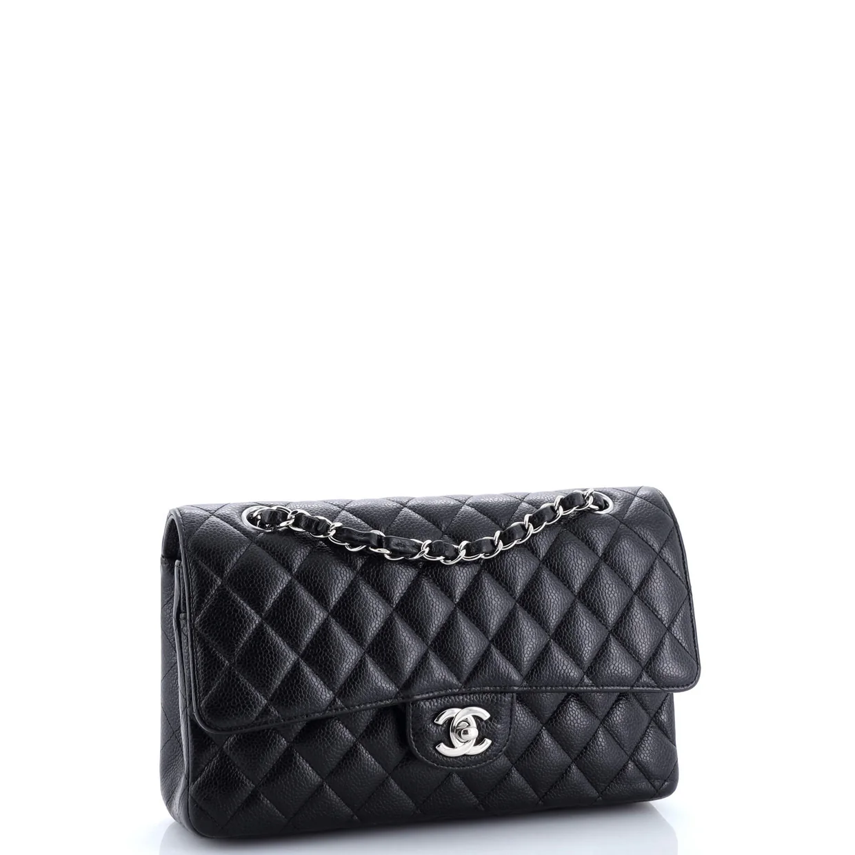 Classic Double Flap Bag Quilted Caviar Medium - Deep Luxury